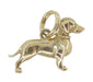 Dachsund Dog Charm in 14 Karat Gold