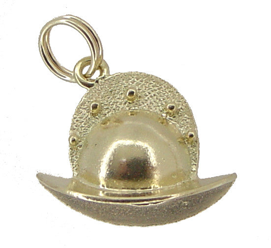 Conquistador Helmet Charm in 14 Karat Gold — Antique Jewelry Mall