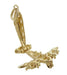 1950's Opening Movable Passenger Airplane Pendant in 14 Karat Gold