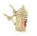Enameled Switzerland Beer Stein Moveable Charm in 9 Karat Gold