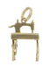Antique Sewing Machine Charm in 14 Karat Gold