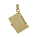 Back of Yellow Gold Bible Lords Prayer Charm - C578
