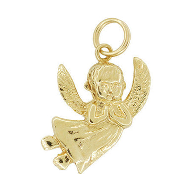 Cherub Pendant Charm in 14 Karat Yellow Gold