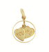 1950's Vintage You and Me Moveable Sweet Hearts Charm in 14 Karat Yellow Gold