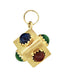 1950s Mid Century Modern Gem Cube Pendant 18K - C661