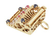 Vintage Gem Set Movable Typewriter Charm in 14 Karat Gold