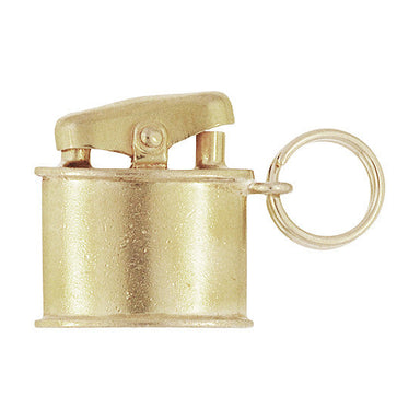 1950s Vintage Cigarette Lighter Charm in 10 Karat Gold - Movable