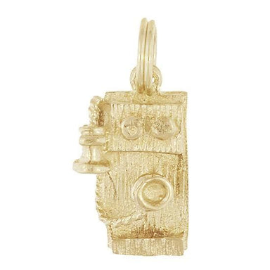 Antique Wall Telephone Charm in 14 Karat Gold