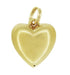 Vintage Victorian Puffed Heart Charm Pendant with Diamond in 14K Yellow Gold