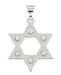 Six Diamond Star of David Pendant in 14 Karat White Gold