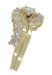 Cascading Diamonds Estate Wedding Ring Set in 14 Karat Yellow Gold