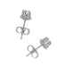 1960's Vintage Style 1/3 Carat Total Weight Buttercup Diamond Stud Earrings in 14 Karat White Gold