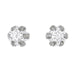 1960's Vintage Style 1/3 Carat Total Weight Buttercup Diamond Stud Earrings in 14 Karat White Gold