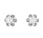 1960's Vintage Style 1/3 Carat Total Weight Buttercup Diamond Stud Earrings in 14 Karat White Gold