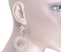 Circle of Love Art Deco Sterling Silver Drop Dangle Filigree Earrings