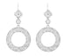 Circle of Love Art Deco Sterling Silver Drop Dangle Filigree Earrings