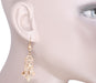 Geometric Dangling Art Deco Rose Gold Vermeil Sterling Silver Filigree Diamond Earrings