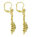 Victorian Bohemian Garnet Teardrop Earrings in 14K Yellow Gold and Sterling Silver Vermeil