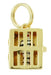 Enameled Movable Jail Cell and Prisoner Charm in 14 Karat Gold
