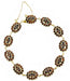 Bohemian Garnet Floral Clusters Bracelet in Yellow Gold Vermeil over Sterling Silver - Victorian Vintage Replica Circa 1900
