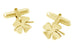 Lucky Four Leaf Clover Cufflinks in 14 Karat Yellow Gold
