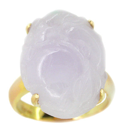 Lavender Jade Vintage Ring in 14 Karat Gold