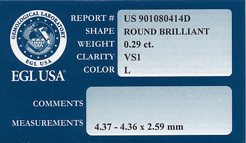 0.29 Carat Loose Pale Peach Pink Diamond | Natural Color Round Brilliant VS1 Clarity - Item: D252 - Image: 2