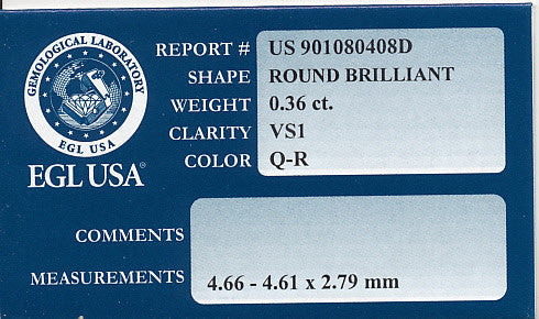 0.36 Carat Loose Pale Pink Champagne Diamond | Natural Color Round Brilliant VS1 Clarity - Item: D256 - Image: 2