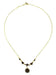 Lovely Victorian Bohemian Garnet Floral Drop Necklace in Sterling Silver and Yellow Gold Vermeil