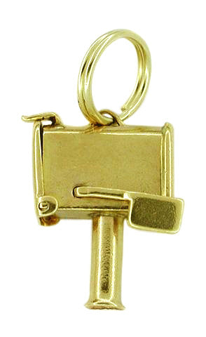 Mailbox Moveable Charm in 14 Karat Gold - alternate view