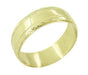 Estate Men's Edge Engraved Wedding Band Ring in 14 Karat Gold