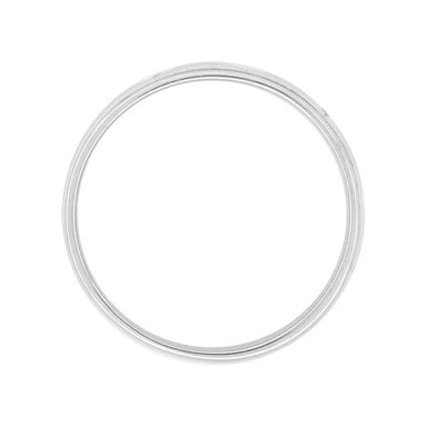 Retro 1950's Men's Tapered Starburst Diamond Wedding Band in White Gold - 7mm - alternate view