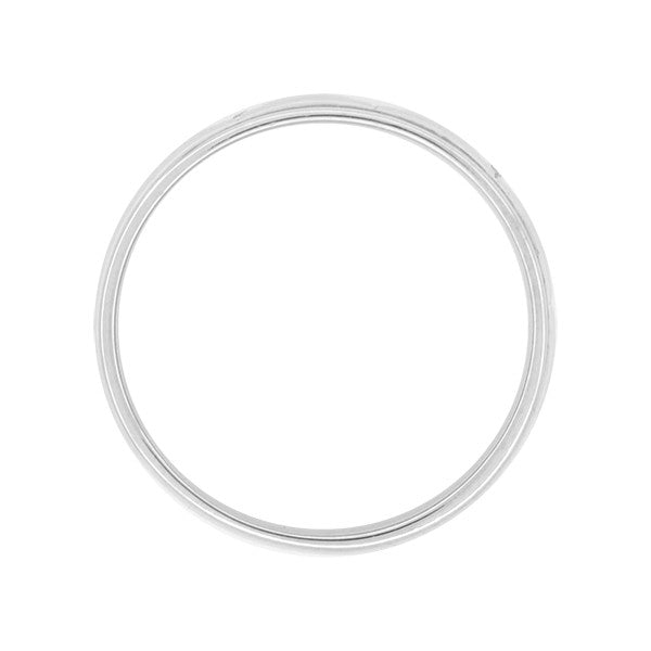 Retro 1950's Men's Tapered Starburst Diamond Wedding Band in White Gold - 7mm - Item: MR122W10-LC - Image: 2