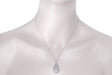 Art Deco Diamond Filigree Pendant Necklace in Sterling Silver