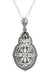 Art Deco Diamond Filigree Pendant Necklace in Sterling Silver
