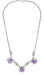 Art Deco Filigree Amethyst 3 Drop Necklace in Sterling Silver