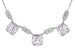 Art Deco Filigree Rose de France 3 Drop Necklace in Sterling Silver