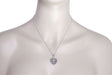 Heart of Love Art Deco Filigree Diamond Pendant Necklace in Sterling Silver