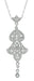 Edwardian Pearl Lavalier Drop Pendant Necklace in 14 Karat White Gold
