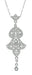 Edwardian Pearl Lavalier Drop Pendant Necklace in 14 Karat White Gold