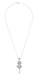 Edwardian Pearl Lavalier Drop Pendant Necklace in Sterling Silver