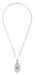 Art Deco Amethyst Filigree Oval Pendant Necklace in Sterling Silver