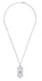 Art Deco Filigree Amethyst Geometric Pendant Necklace in Sterling Silver