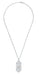 Art Deco Filigree Geometric Diamond Pendant Necklace in Sterling Silver