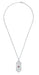Art Deco Filigree Ruby Geometric Pendant Necklace in Sterling Silver