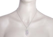 1920's Pink Sapphire Pendant in Sterling Silver - Vintage Style Art Deco Filigree Necklace