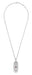 Art Deco Flowers Filigree Square Ruby Pendant Necklace in Sterling Silver with Diamonds