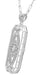 Art Deco Filigree Ichthus Fish Diamond Necklace in Sterling Silver - Vintage 1930's Design