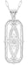 Art Deco Filigree Ichthus Fish Diamond Necklace in Sterling Silver - Vintage 1930's Design