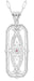 Art Deco Filigree Ichthys Fish Ruby Pendant - Sterling Silver Vintage Necklace Design